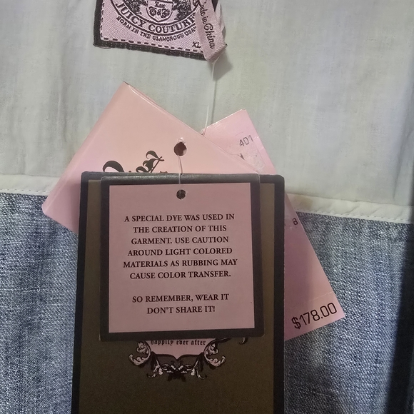 NWT VINTAGE 2012 Juicy Couture Denim Blue Jean Jacket - Picture 3 of 6